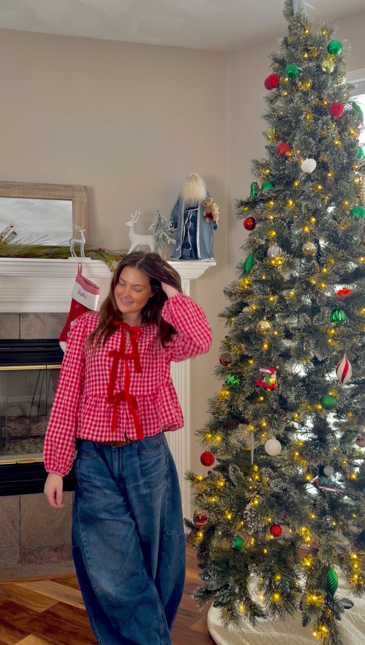 Candy Cane Bows Blouse