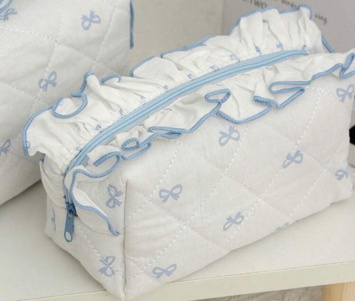 Seaside Bow Makeup Pouch