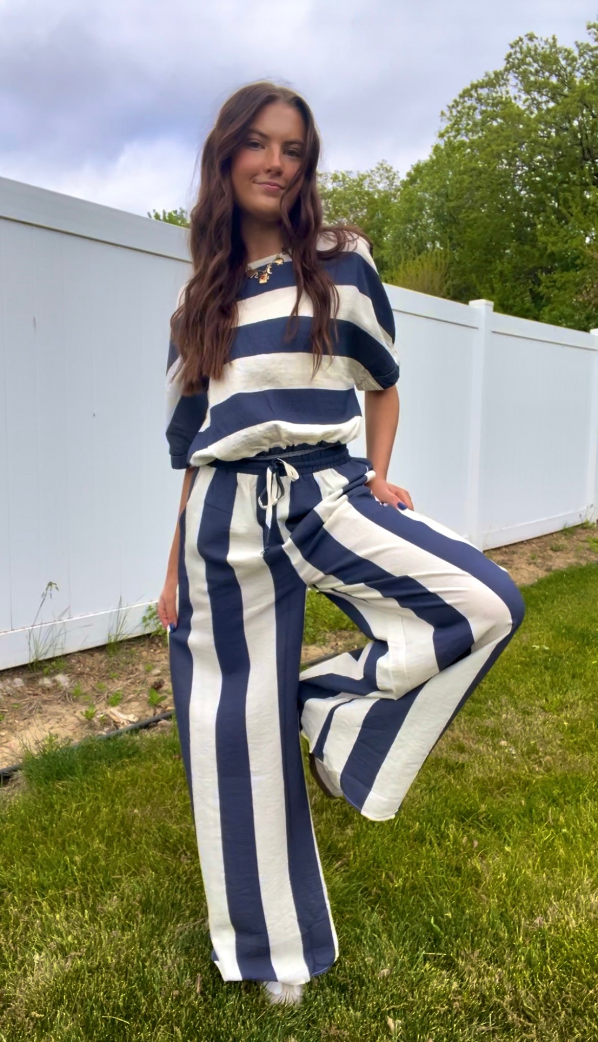 Navy and Nice Blouse